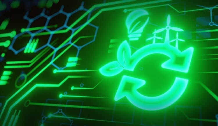 green graphic of energy efficiency concepts