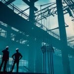 construction and engineer team at job site