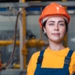 female hvac worker