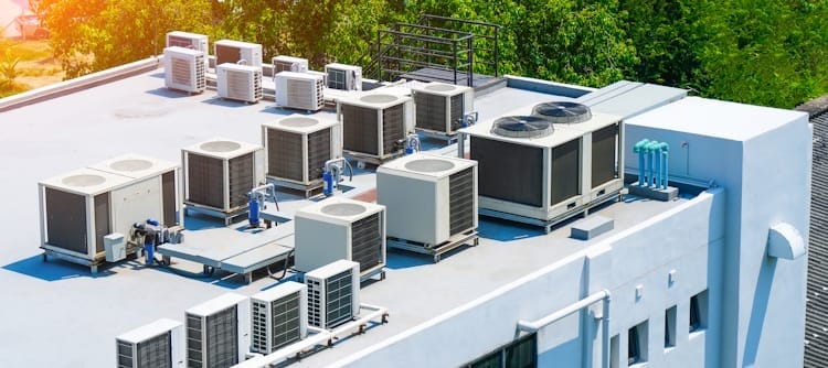 commercial building with air filtration system