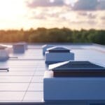 hvac system on business roof